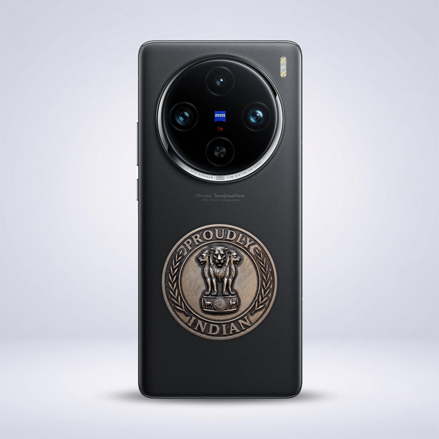 Vivo X100 Pro 5G Compatible Satyamev Jayate 3D Metal Emblem Sticker