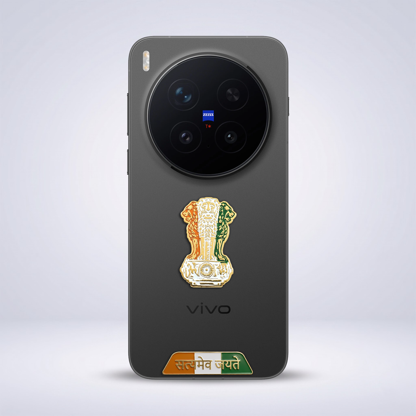 Vivo X300 Pro 5G Compatible Satyamev Jayate 3D Metal Emblem Sticker