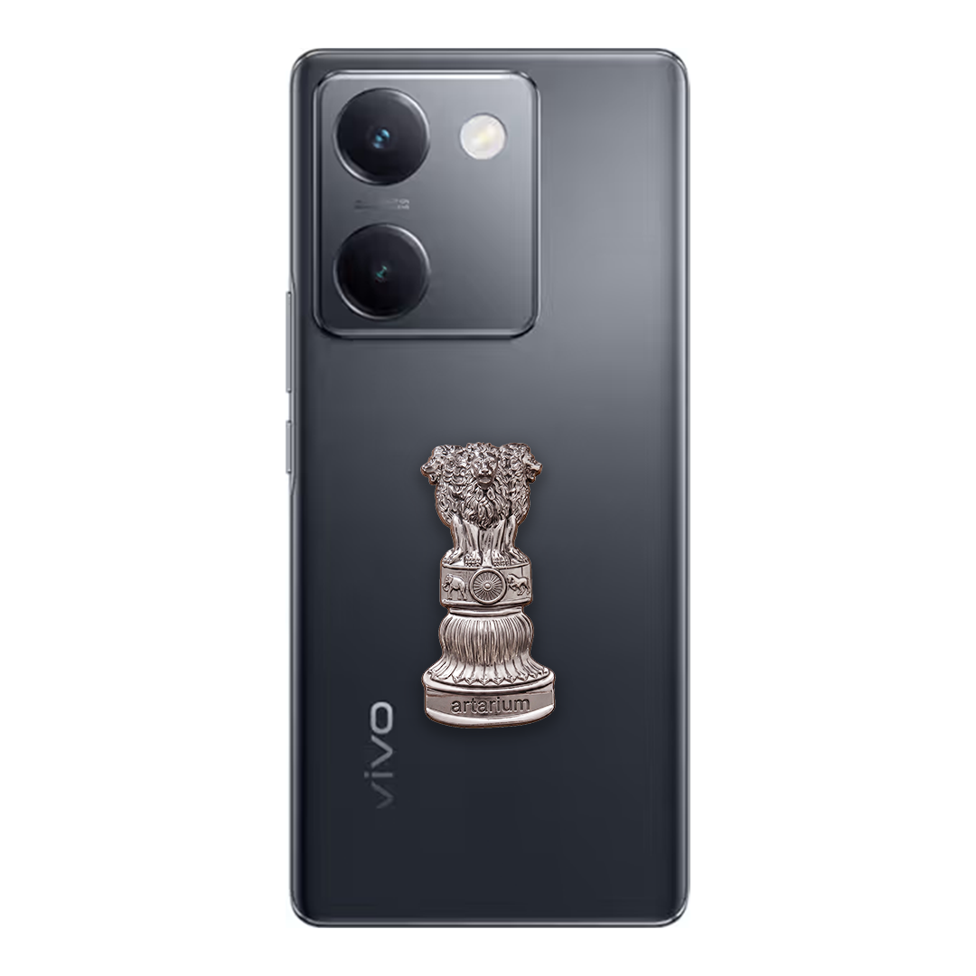 Vivo Y200 Pro 5G Compatible Satyamev Jayate 3D Metal Emblem Sticker