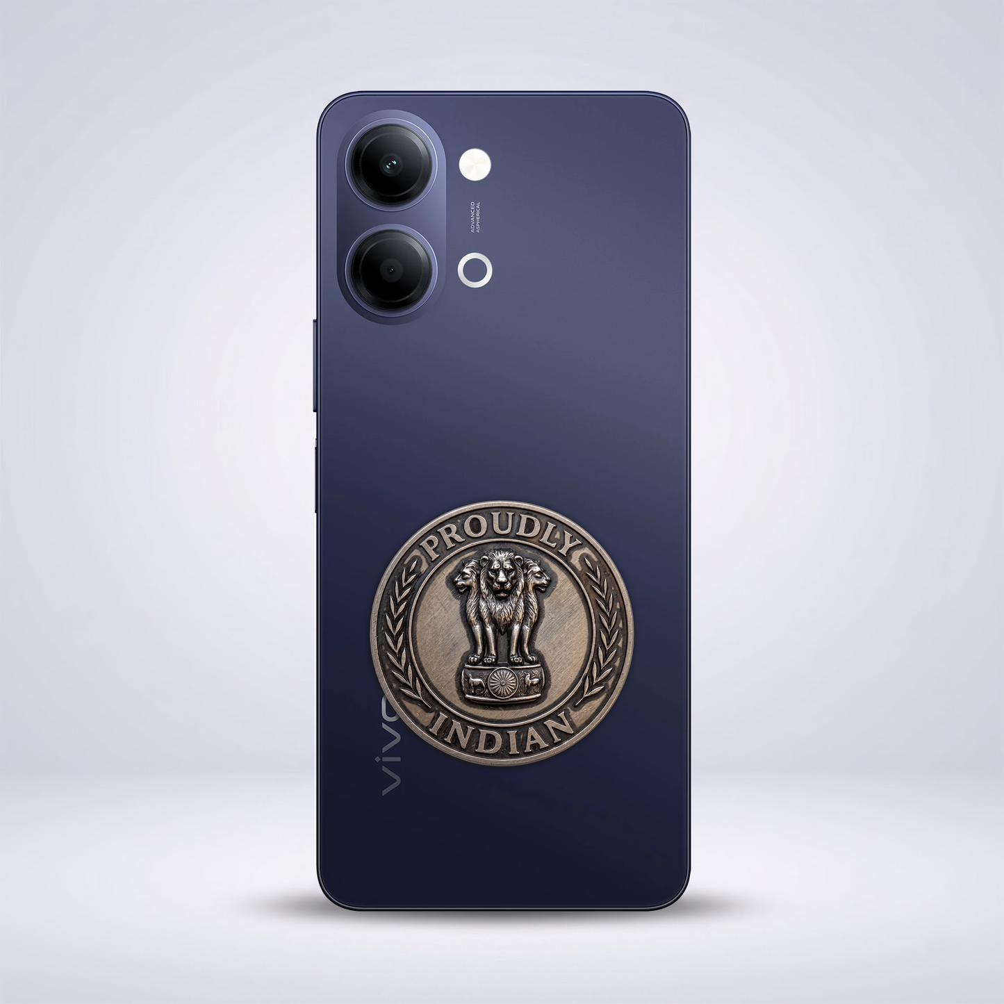 Vivo Y21 5G Compatible Satyamev Jayate 3D Metal Emblem Sticker