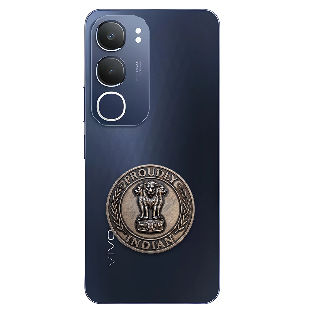 Vivo Y29 5G Compatible Satyamev Jayate 3D Metal Emblem Sticker