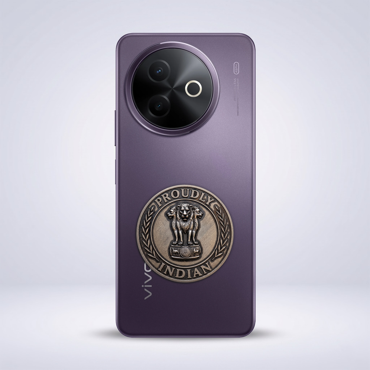 Vivo Y39 5G Compatible Satyamev Jayate 3D Metal Emblem Sticker