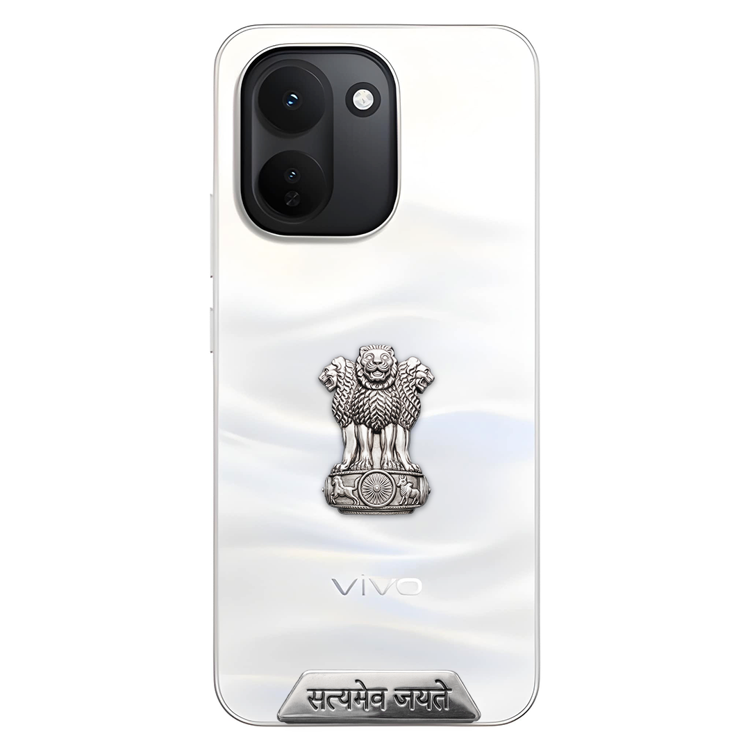 Vivo Y600 Turbo 5G Compatible Satyamev Jayate 3D Metal Emblem Sticker