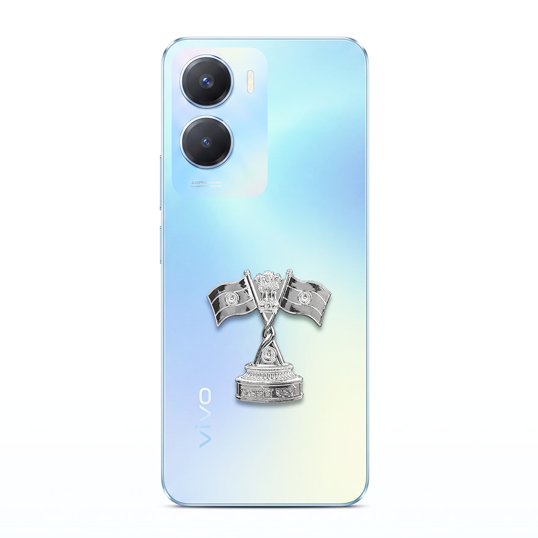 Vivo t2x 5G Compatible Satyamev Jayate 3D Metal Emblem Sticker