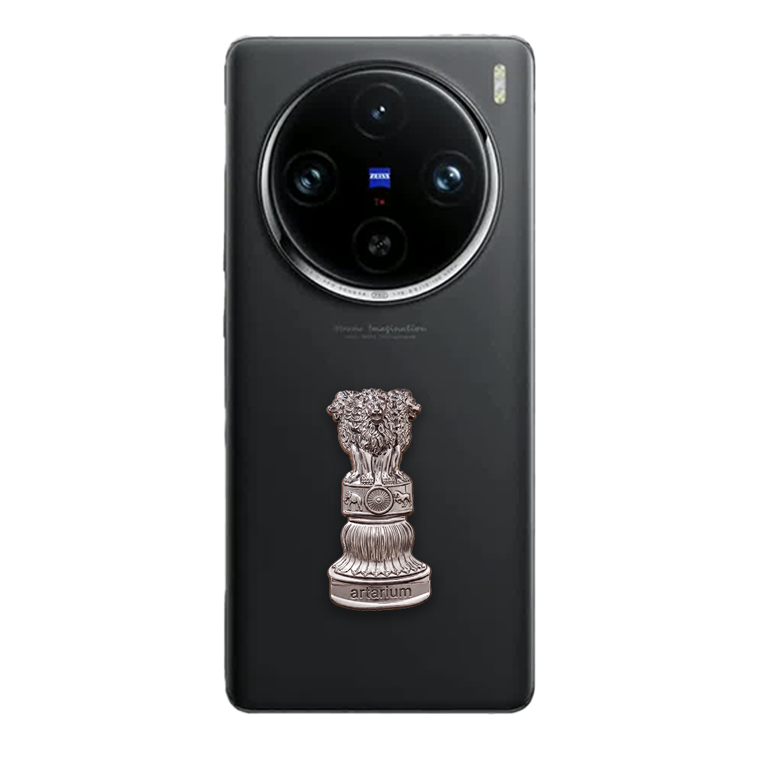 Vivo X100 5G Compatible Satyamev Jayate 3D Metal Emblem Sticker