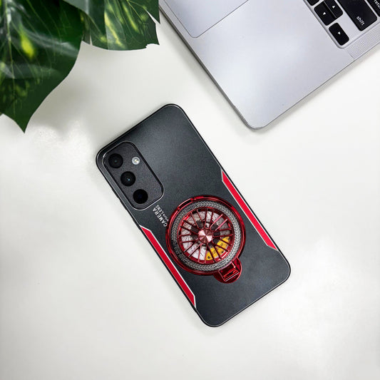 Samsung Galaxy A35 5G Best Selling Stress Buster Wheel Aluminium Metal Scratch Resistant Back Case