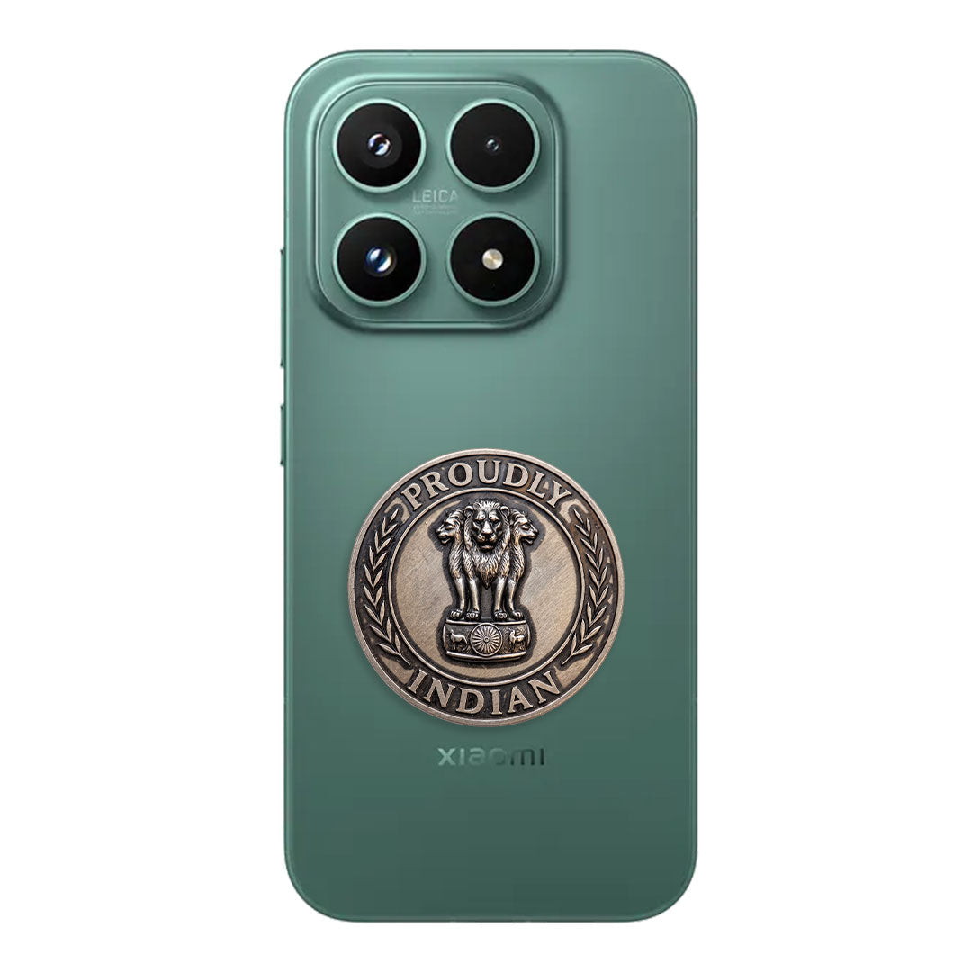 Xiaomi 17T 5G Compatible Satyamev Jayate 3D Metal Emblem Sticker