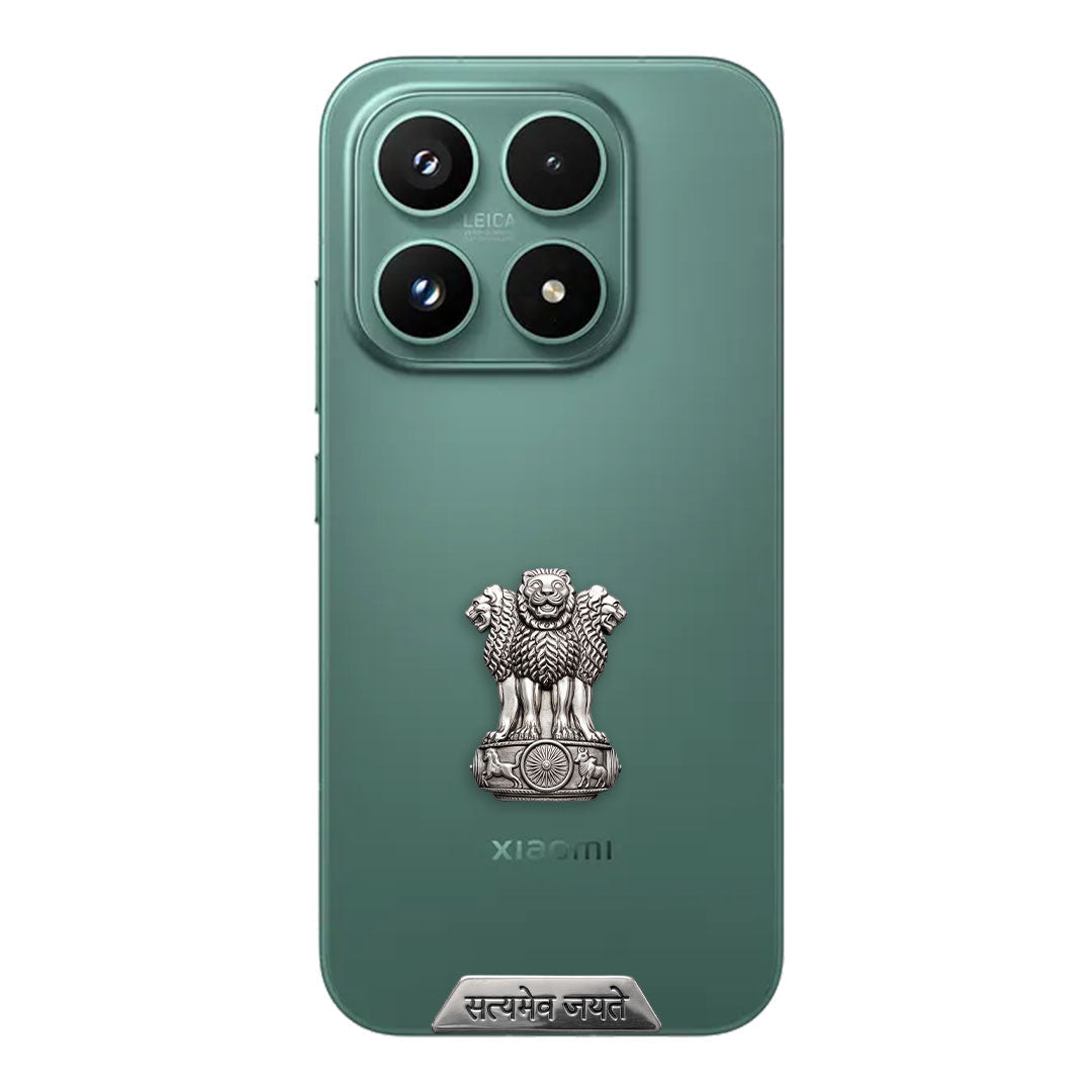 Xiaomi 17T 5G Compatible Satyamev Jayate 3D Metal Emblem Sticker