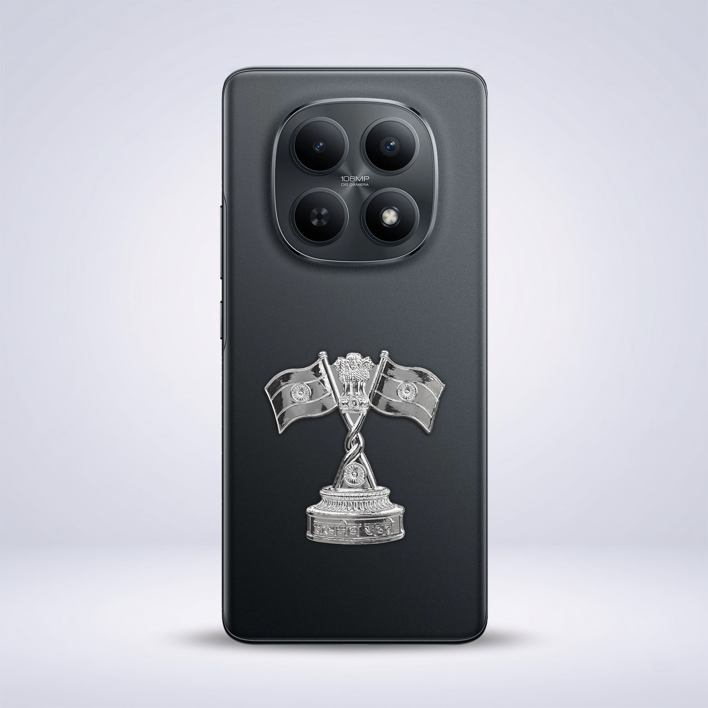 Redmi Note 15 5G Compatible Satyamev Jayate 3D Metal Emblem Sticker