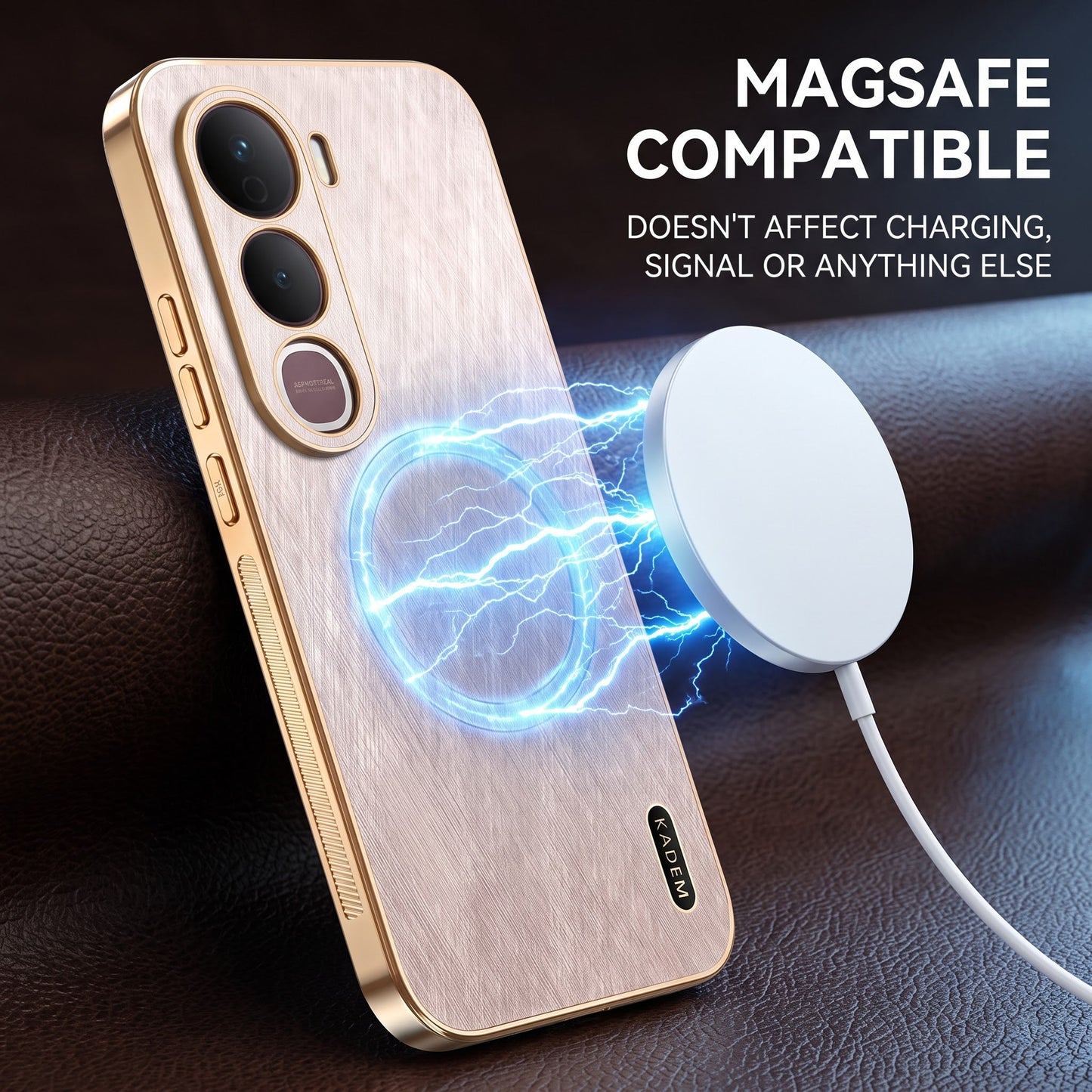 Vivo Y400 Pro 5G Premium Electroplated Frame Gold Thread Pattern Soft Case