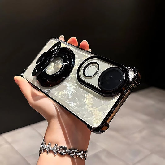 Vivo V50 5G Original Luxury Magnifier Ring Stand Shockproof Airbags Corner Case