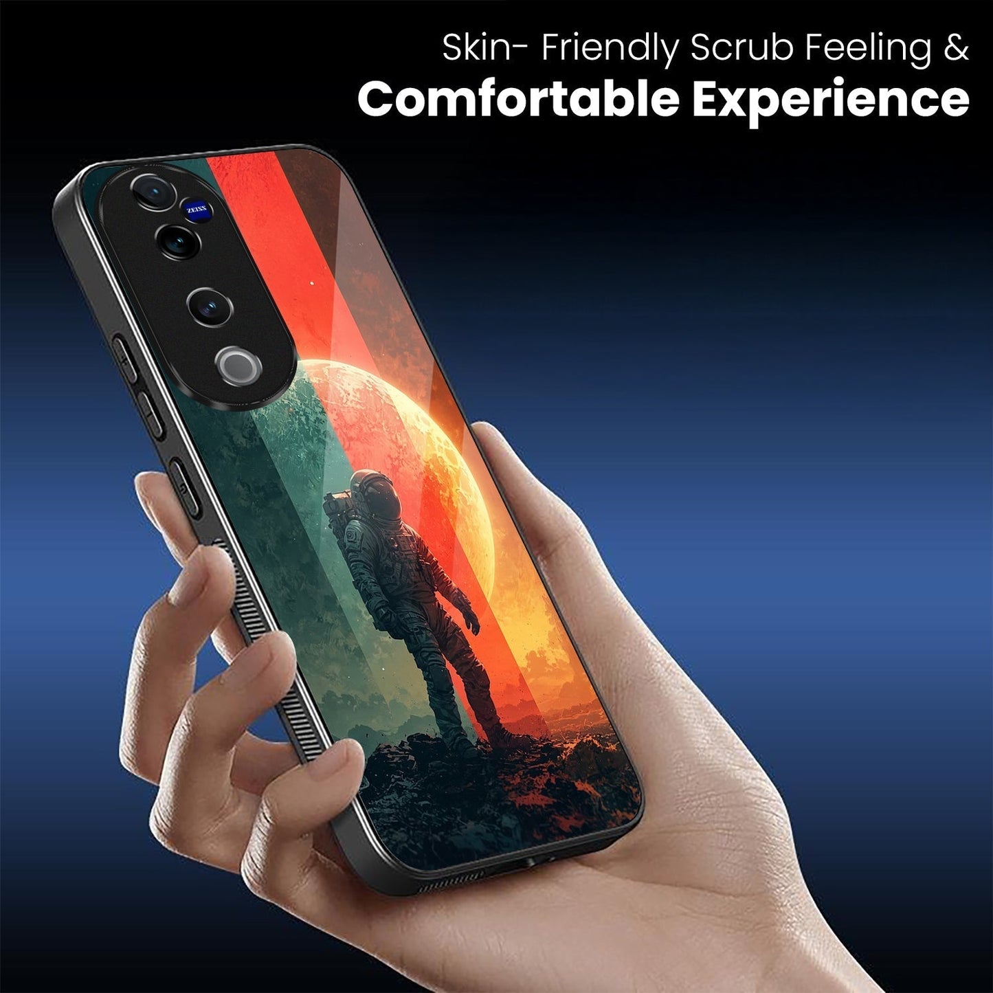 Vivo V40 Pro 5G Premium Acrylic Shockproof Glass Back Case (Eclipse Explorer)