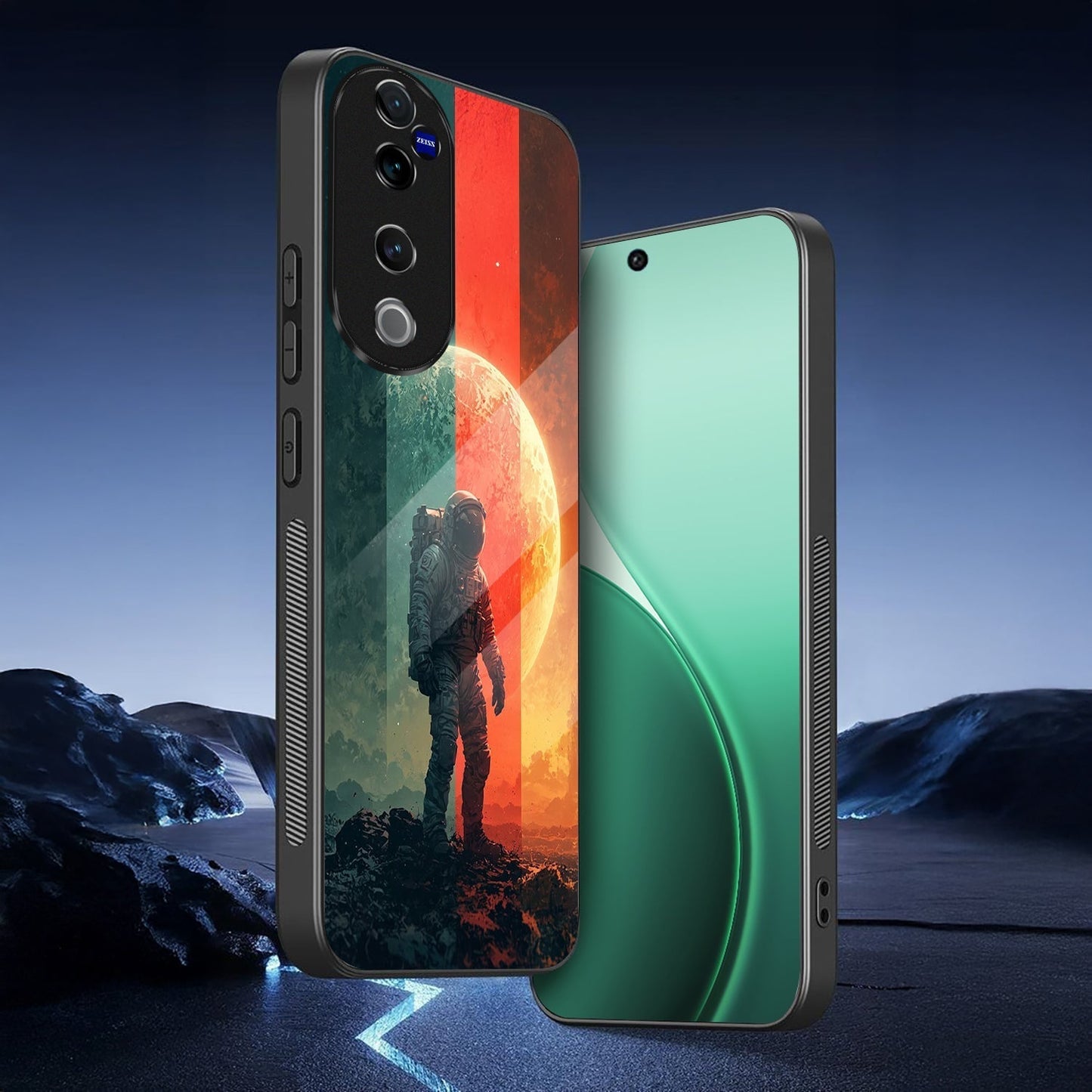 Vivo V40 Pro 5G Premium Acrylic Shockproof Glass Back Case (Eclipse Explorer)