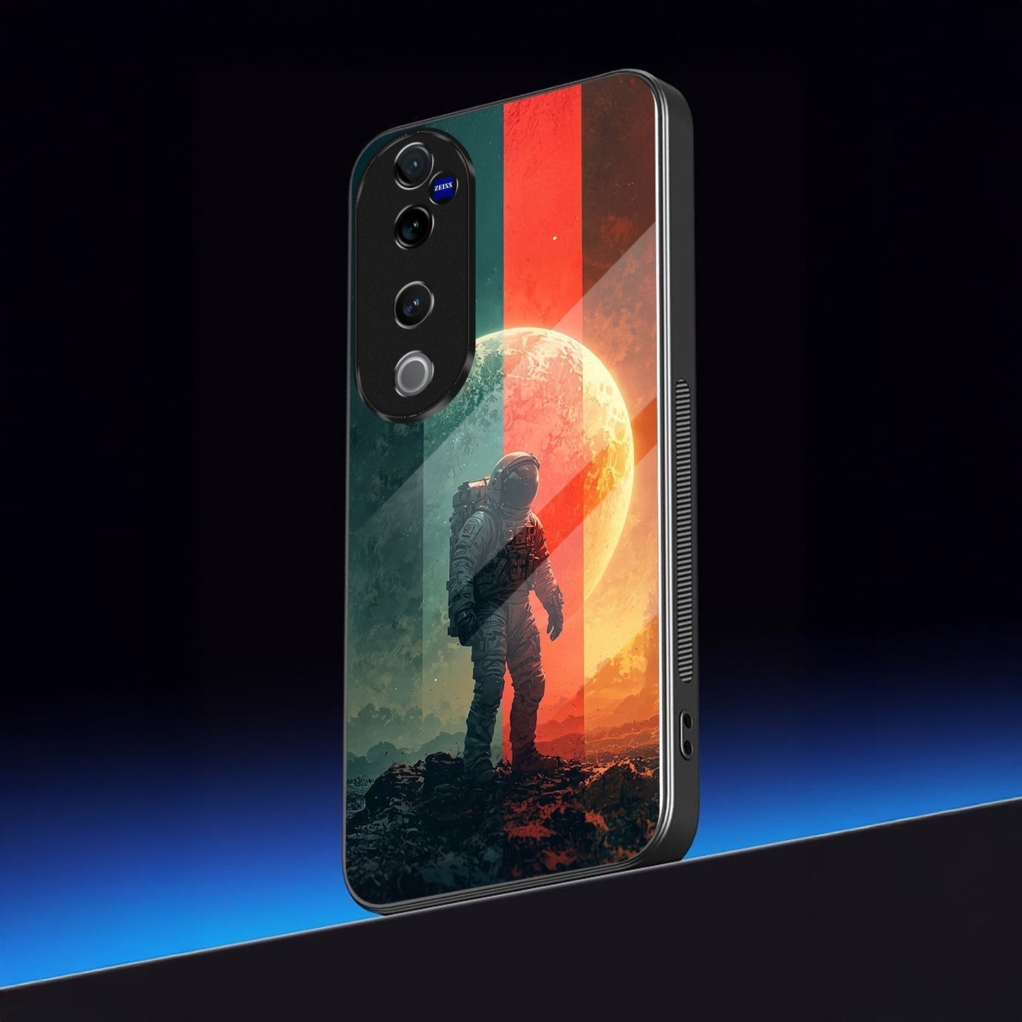 Vivo V40 Pro 5G Premium Acrylic Shockproof Glass Back Case (Eclipse Explorer)