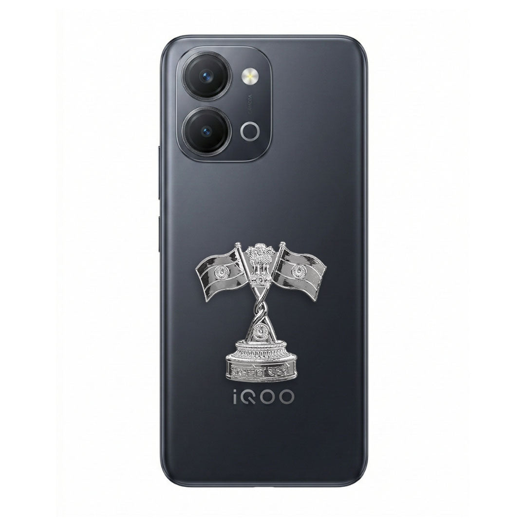 iQOO Z11x 5G Compatible Satyamev Jayate 3D Metal Emblem Sticker