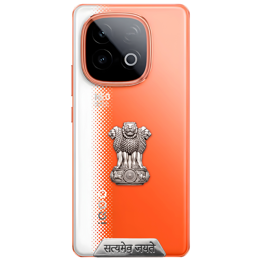 iQOO Neo 10 5G Compatible Satyamev Jayate 3D Metal Emblem Sticker