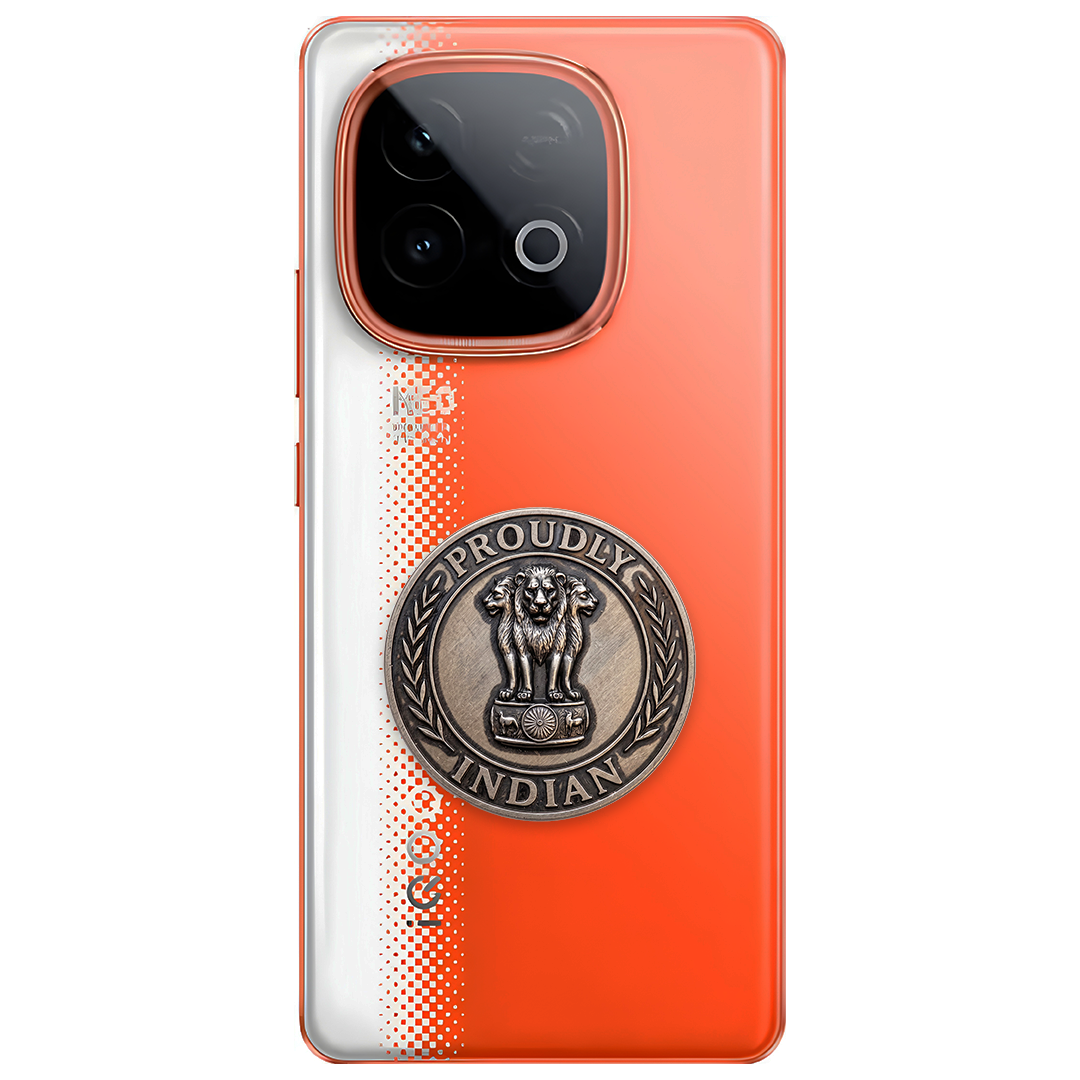 iQOO Neo 10 5G Compatible Satyamev Jayate 3D Metal Emblem Sticker