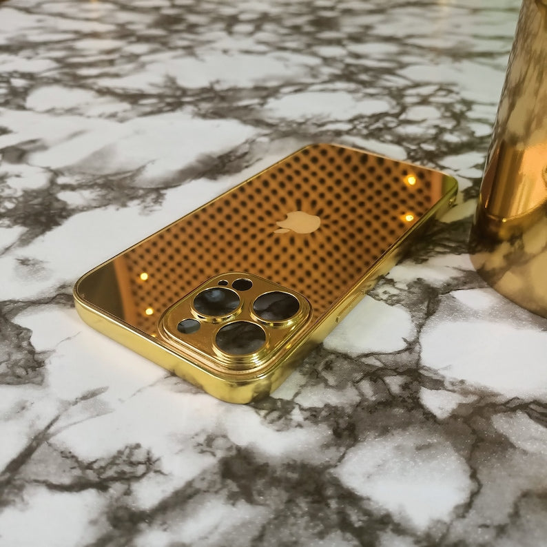 iPhone 15/16 Pro High Quality Gold Customizable iPhone Case
