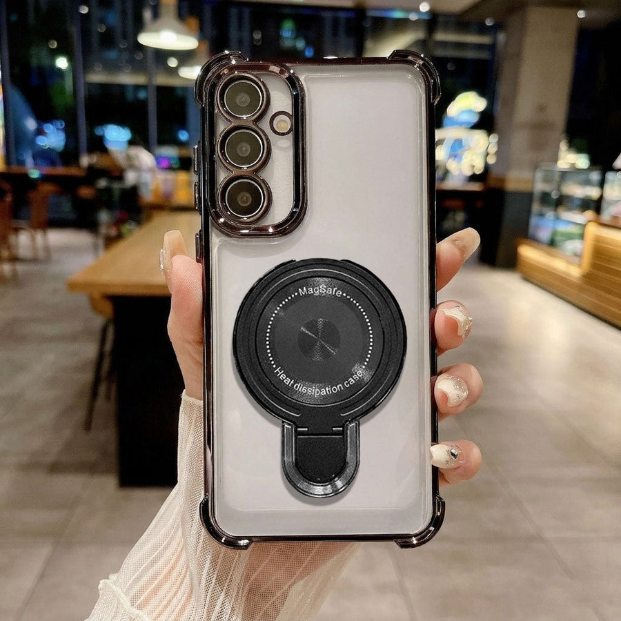 Samsung Galaxy A26 5G Luxury Four Corner Invincible Bracket Ring Stand Case