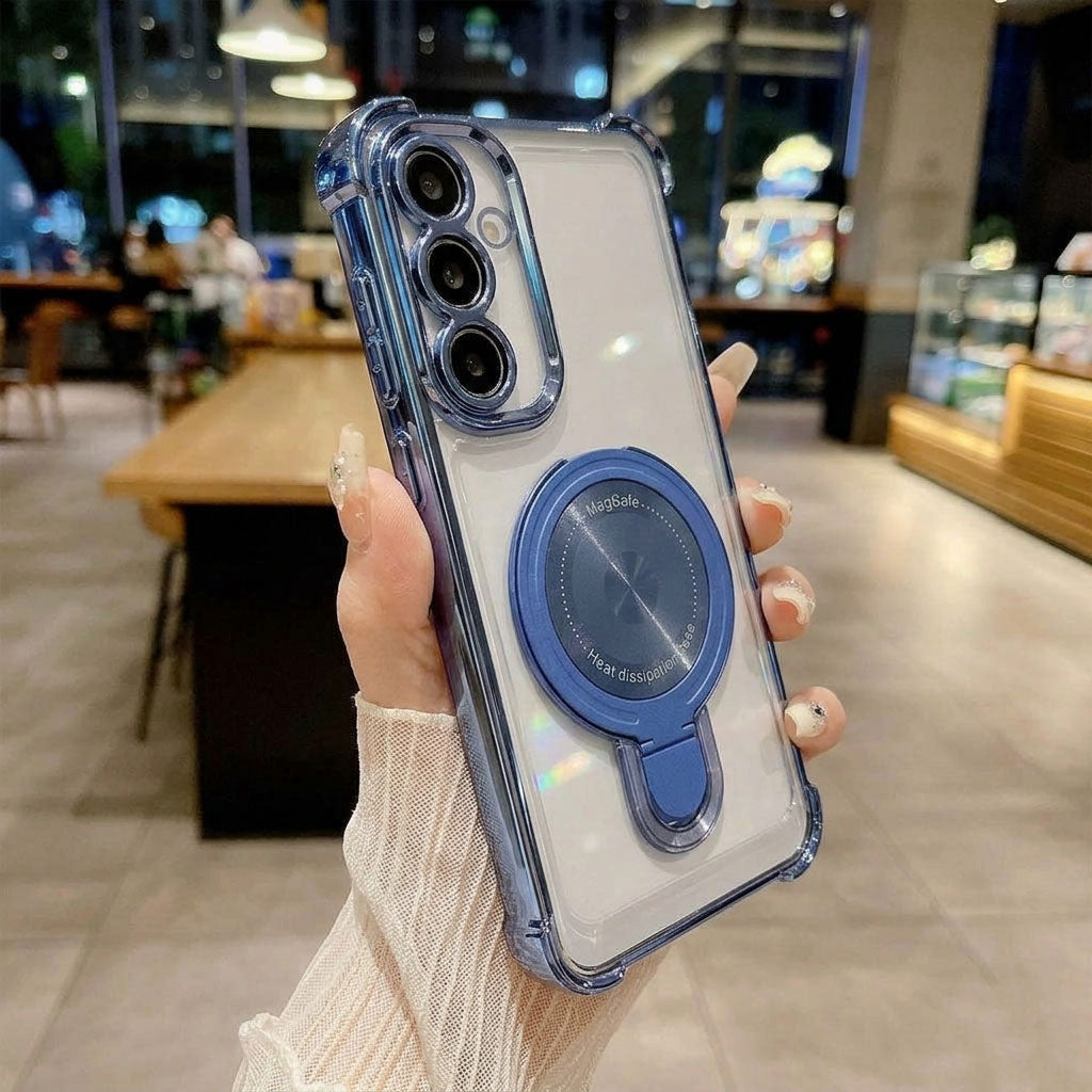 Samsung Galaxy A26 5G Luxury Four Corner Invincible Bracket Ring Stand Case