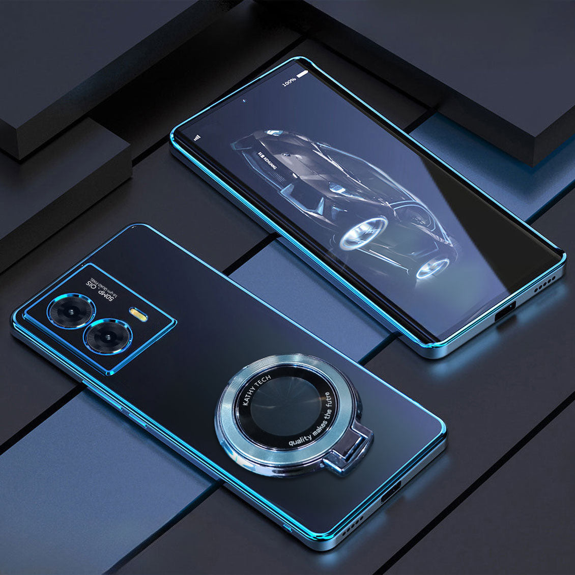 Motorola Edge 50 Fusion 5G Magnifier Electroplating Case