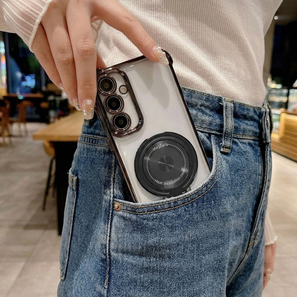 Samsung Galaxy A36 5G Luxury Four Corner Invincible Bracket Ring Stand Case