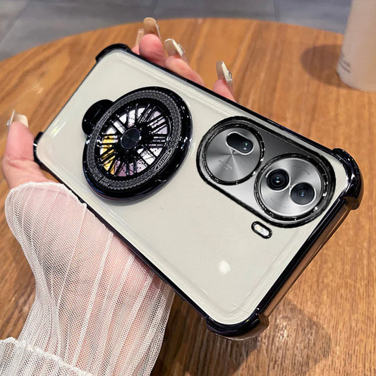 Oppo Reno11 Pro 5G Premium Stress Buster Wheel Rotating Shockproof Airbags Case