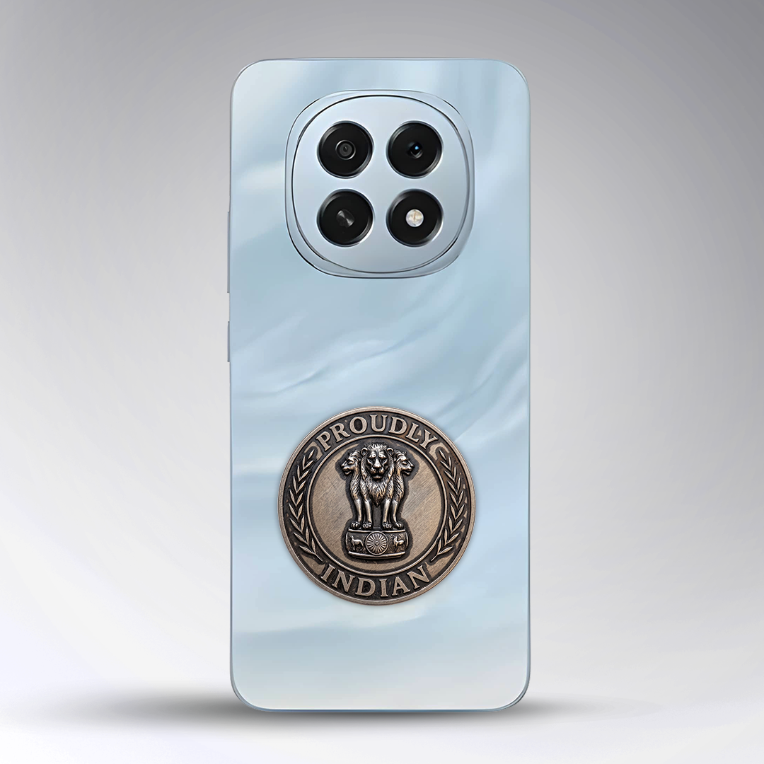 Oppo F29 5G Compatible Satyamev Jayate 3D Metal Emblem Sticker