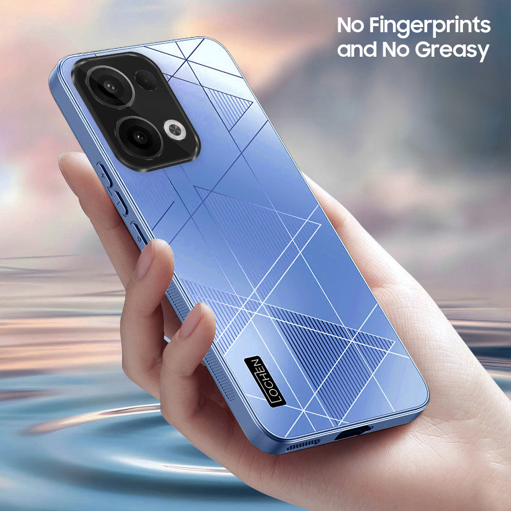 Oppo Reno13 5G Triangle Pattern Matte Back Shockproof Case