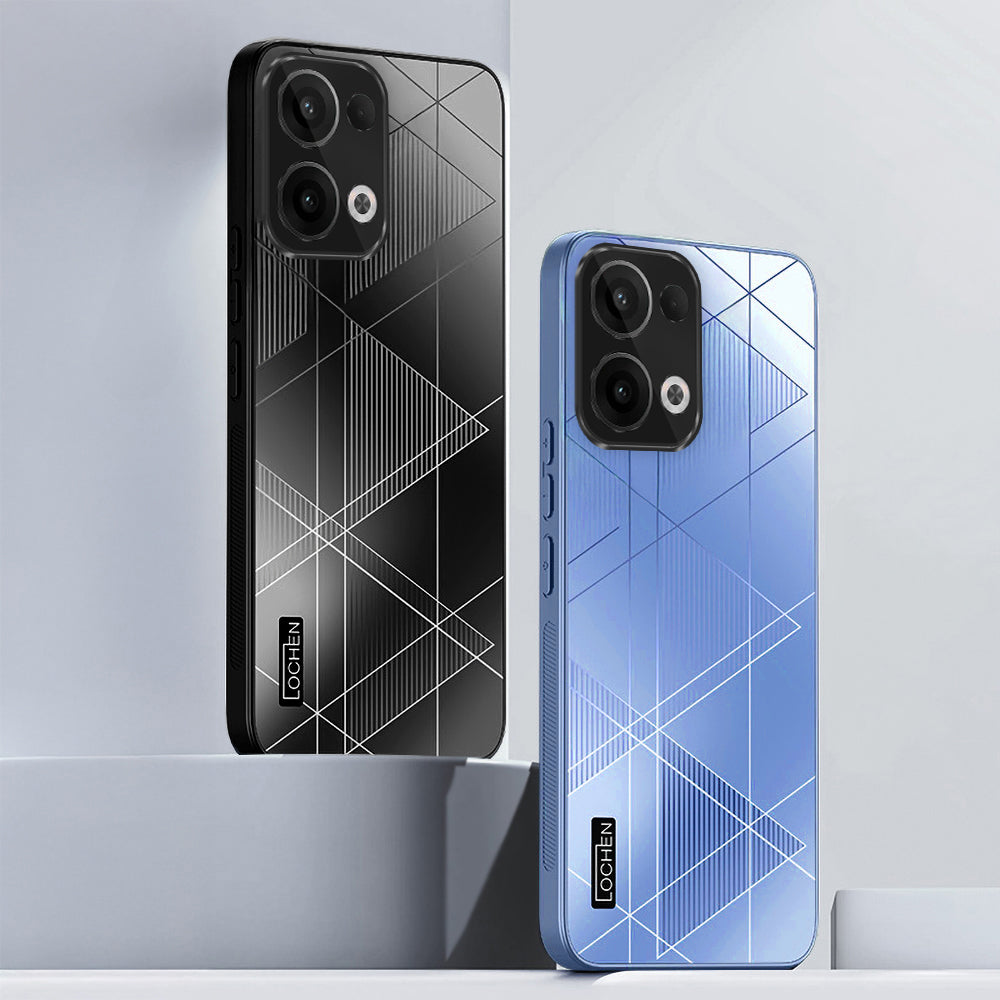 Oppo Reno13 5G Triangle Pattern Matte Back Shockproof Case