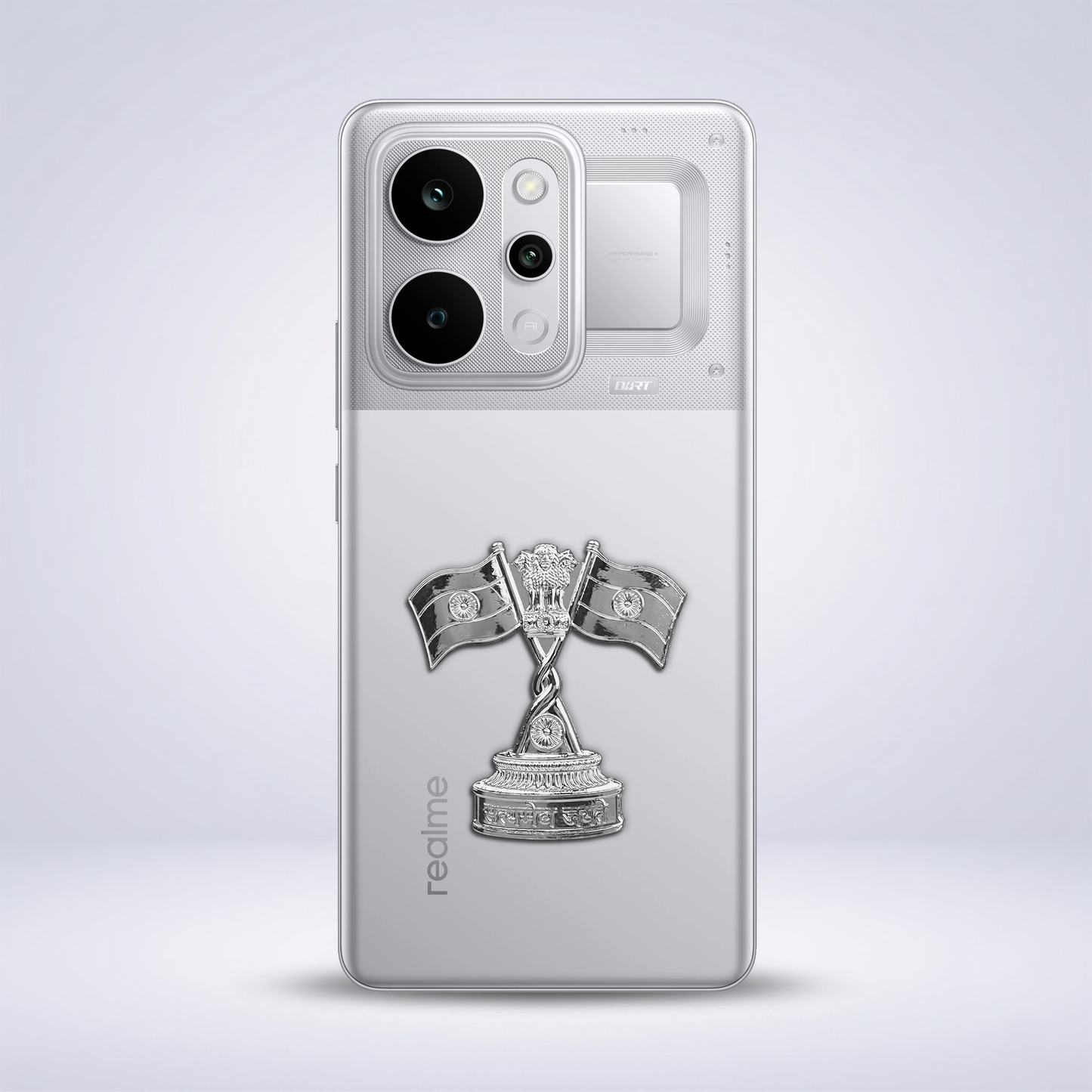Realme P4 Power 5G Compatible Satyamev Jayate 3D Metal Emblem Sticker