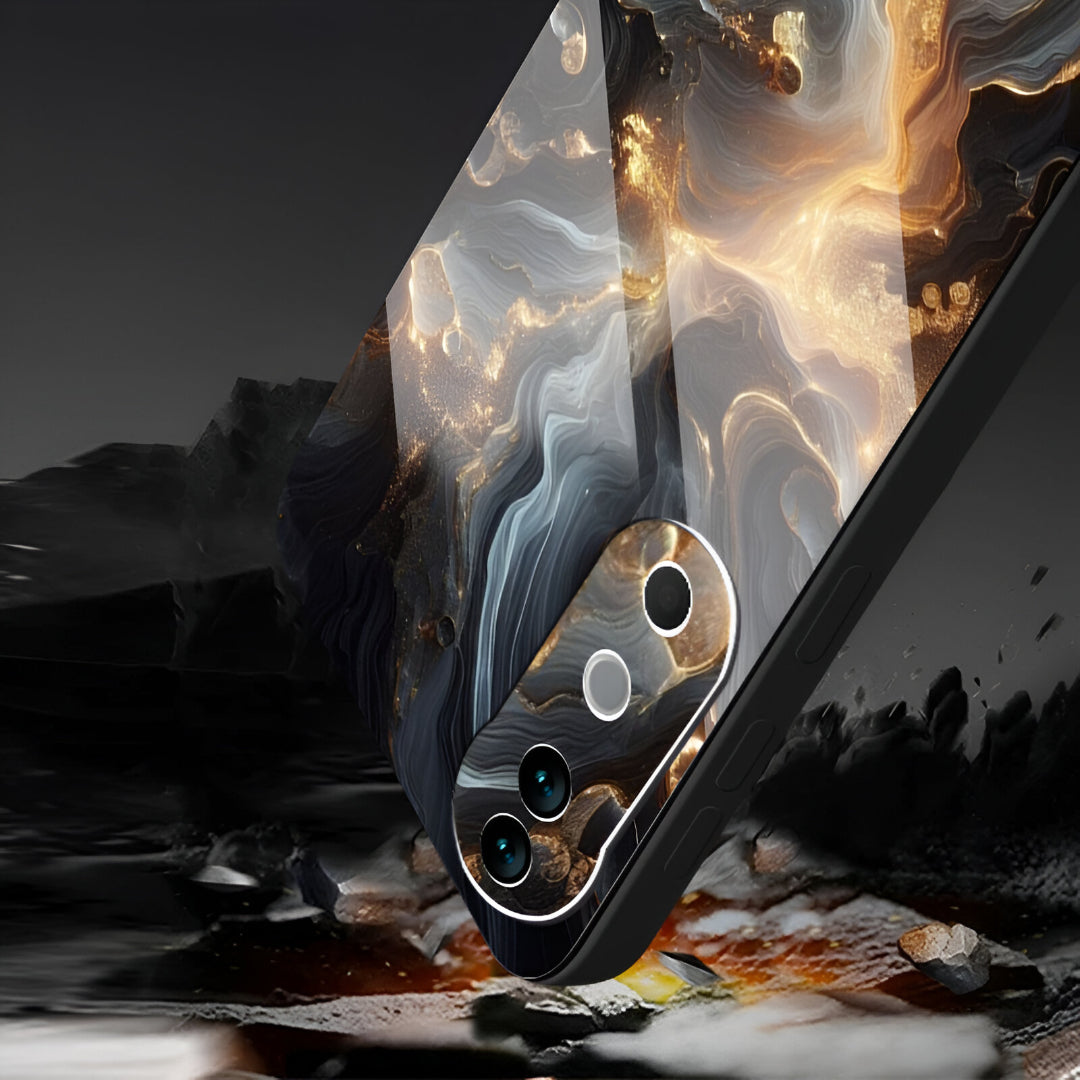 Vivo V40 Pro 5G Premium Acrylic Shockproof Glass Back Case (Mist)