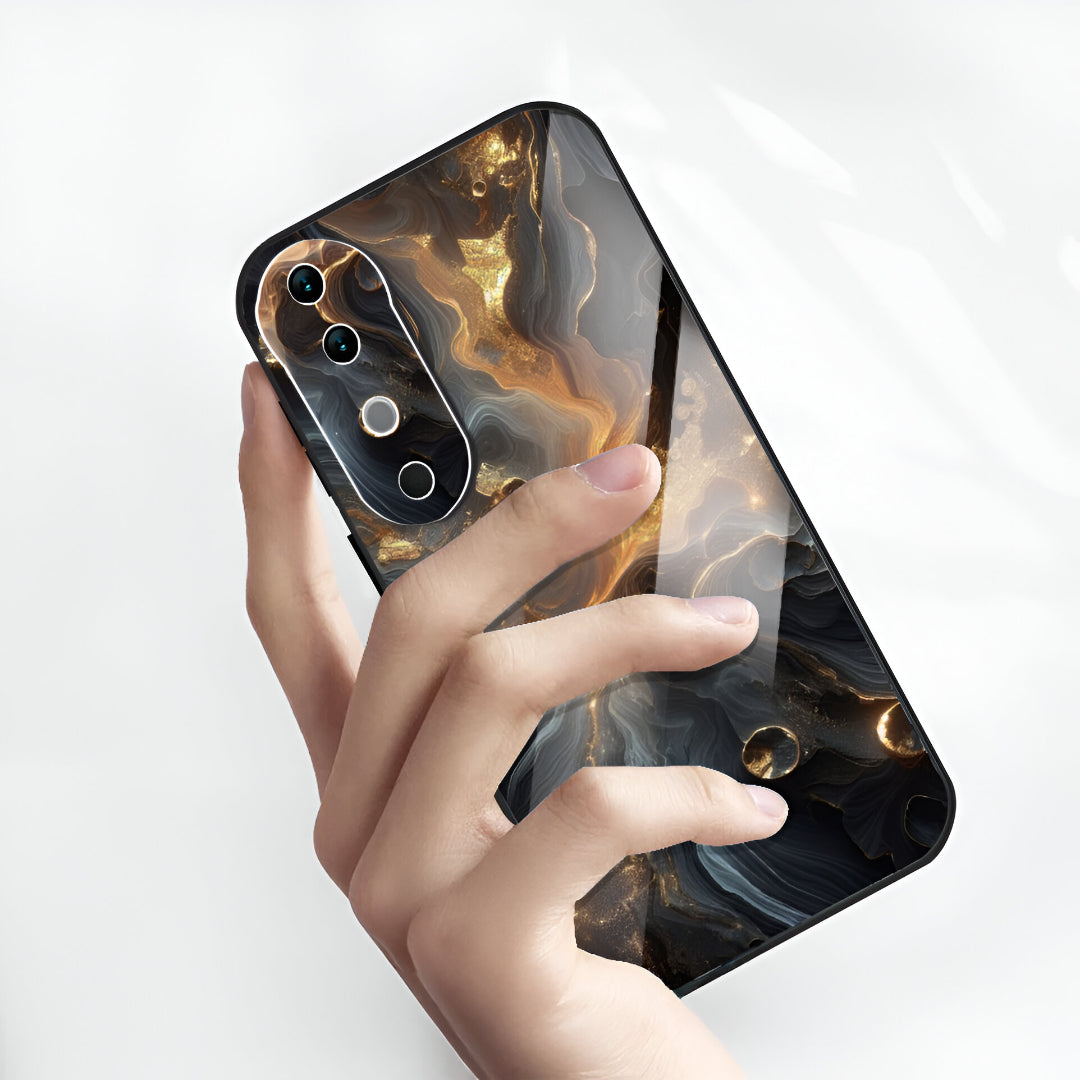 Vivo V40 Pro 5G Premium Acrylic Shockproof Glass Back Case (Mist)