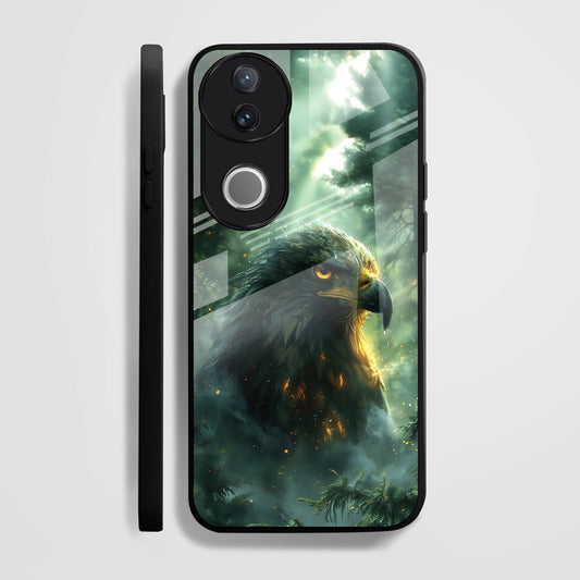 Vivo V50 5G Premium Acrylic Shockproof Glass Back Case (Eagle Case)