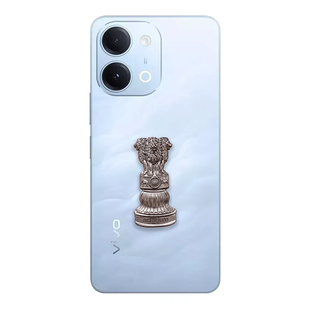 Vivo T5 Lite 5G Compatible Satyamev Jayate 3D Metal Emblem Sticker