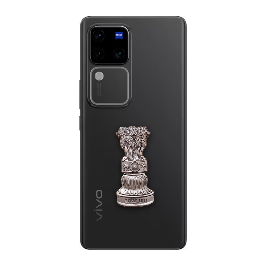 Vivo V30 5G Compatible Satyamev Jayate 3D Metal Emblem Sticker