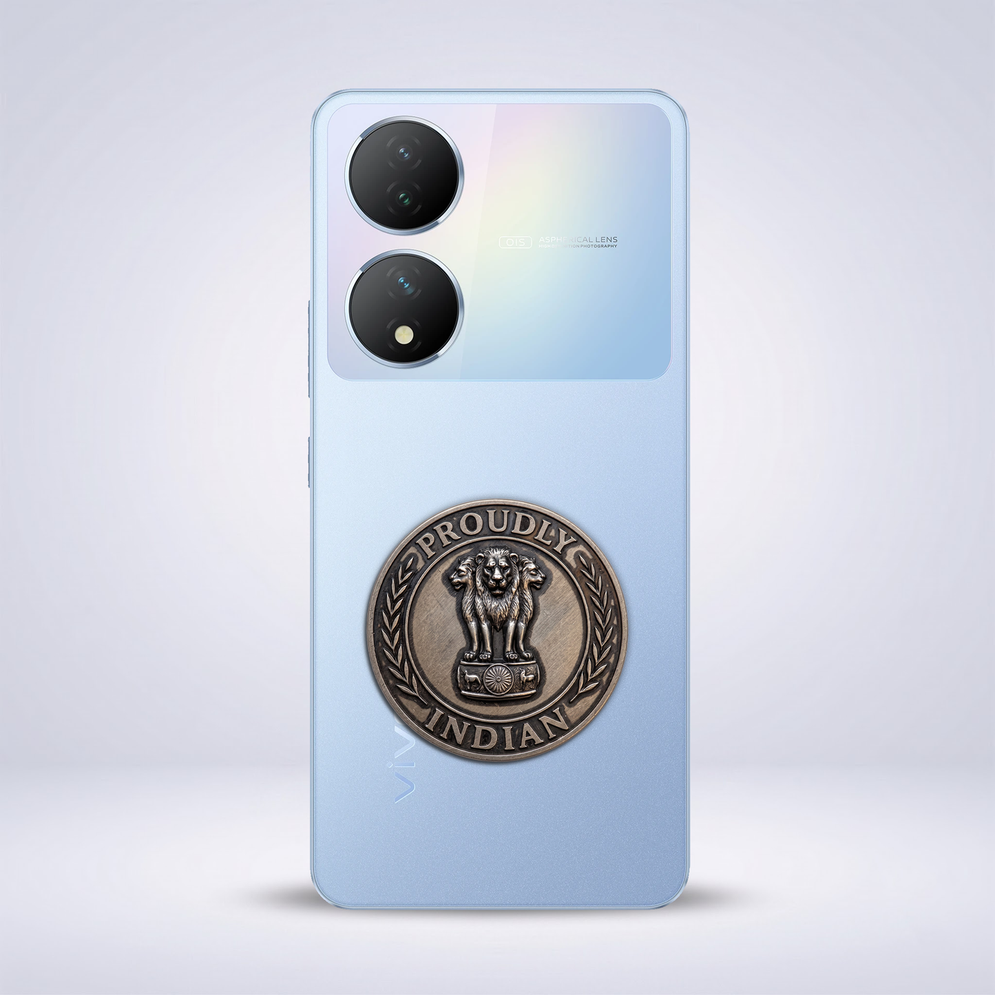 Vivo Y100 5G Compatible Satyamev Jayate 3D Metal Emblem Sticker