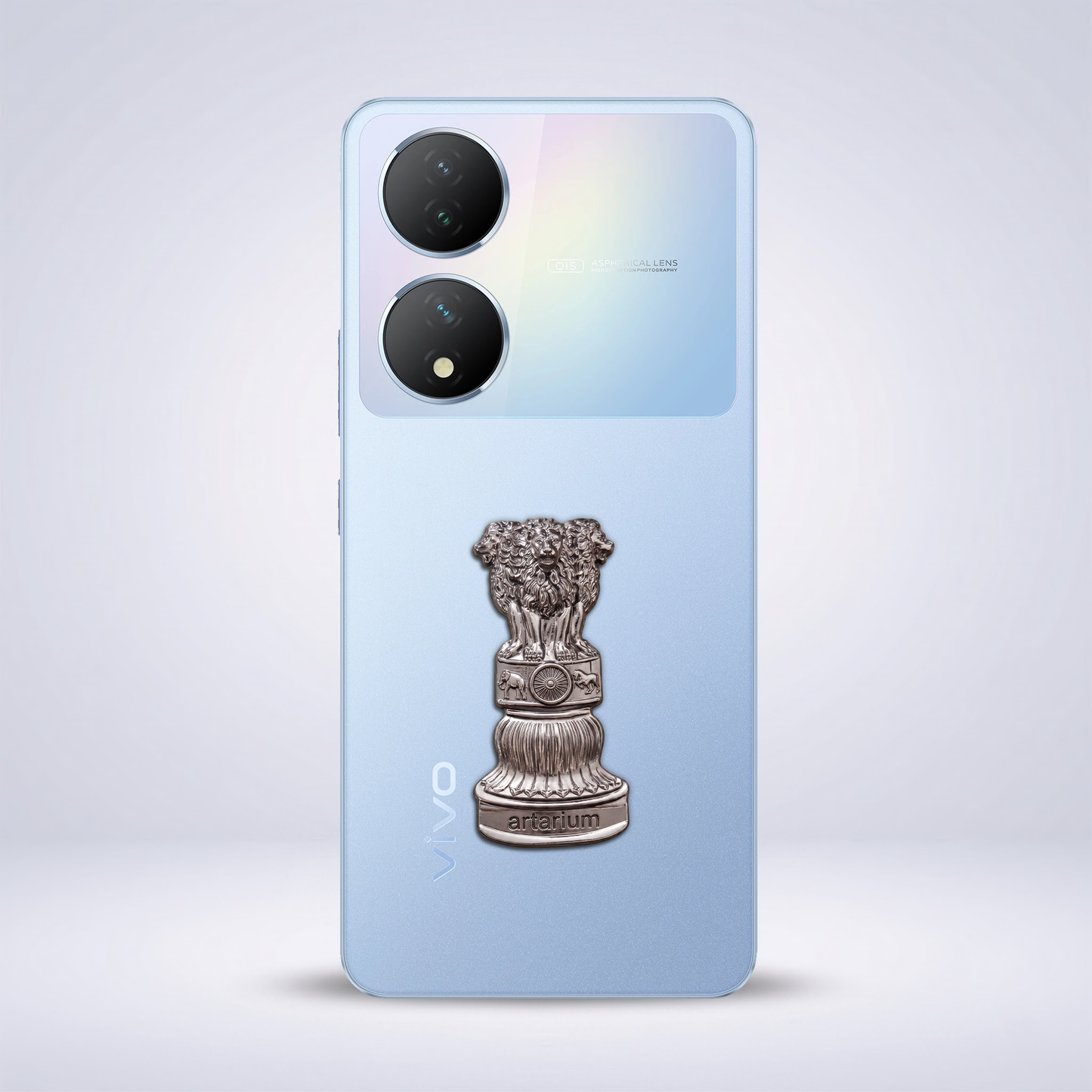Vivo Y100 5G Compatible Satyamev Jayate 3D Metal Emblem Sticker
