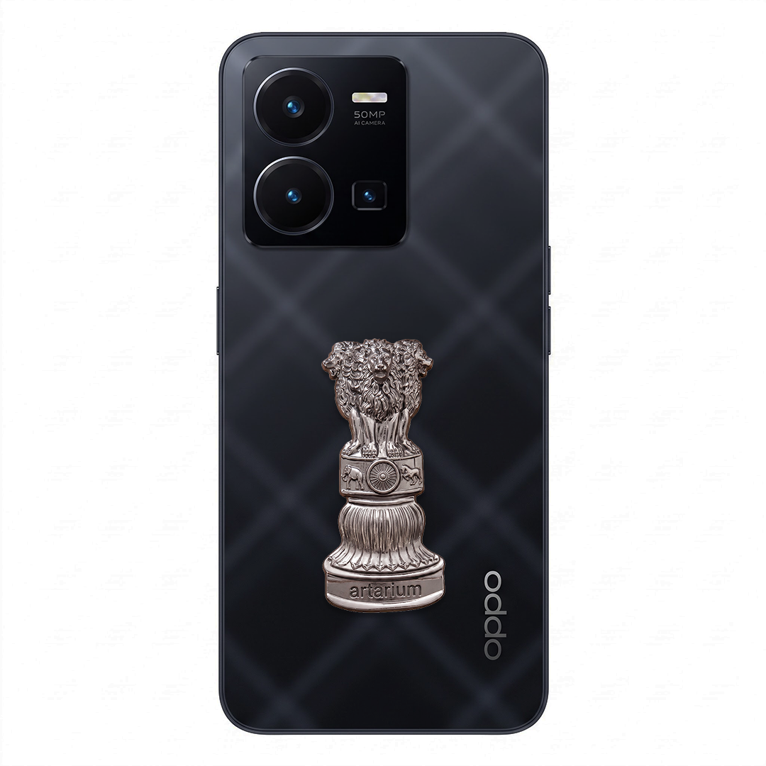 Vivo Y35 5G Compatible Satyamev Jayate 3D Metal Emblem Sticker